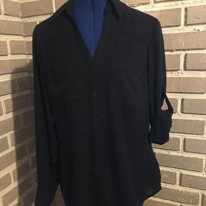 Black button up shirt